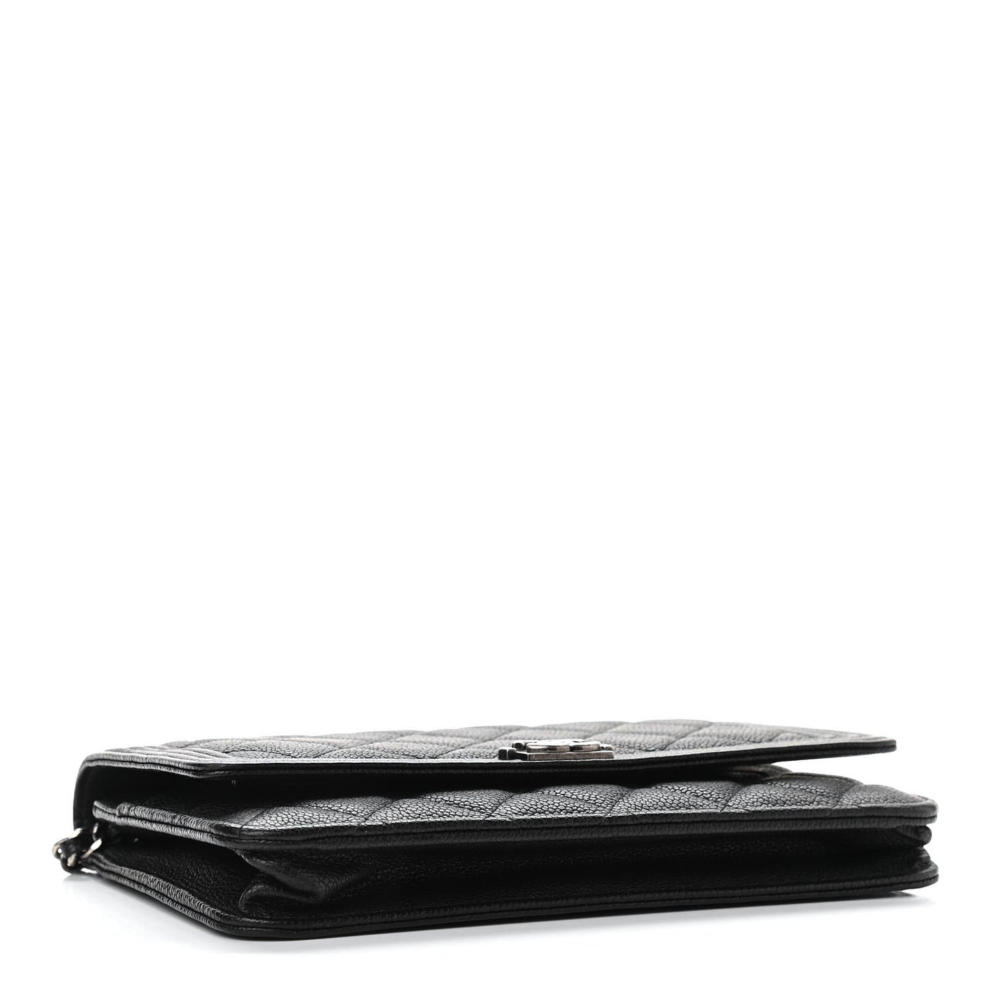 Caviar Quilted Boy Wallet On Chain WOC Black