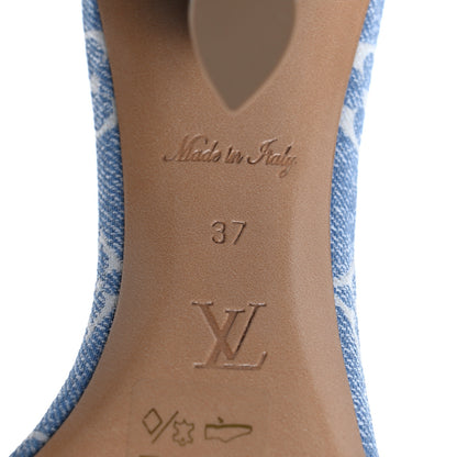 Louis Vuitton Monogram Denim Silhouette Sandals 37 Navy Blue 6 of 8