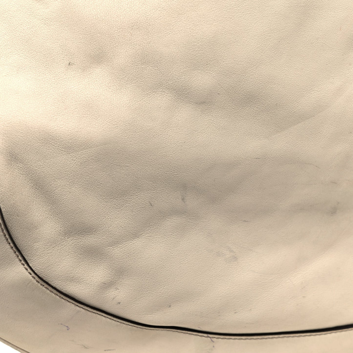 Calfskin Peggy Bamboo Top Handle Hobo Ivory