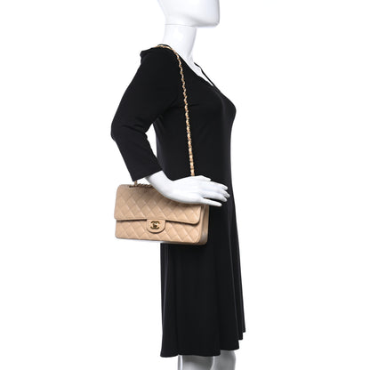 Chanel Caviar Quilted Medium Double Flap Beige Clair 2 of 9