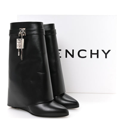 Givenchy Calfskin Shark Lock Ankle Boots 39.5 Black 8 of 8