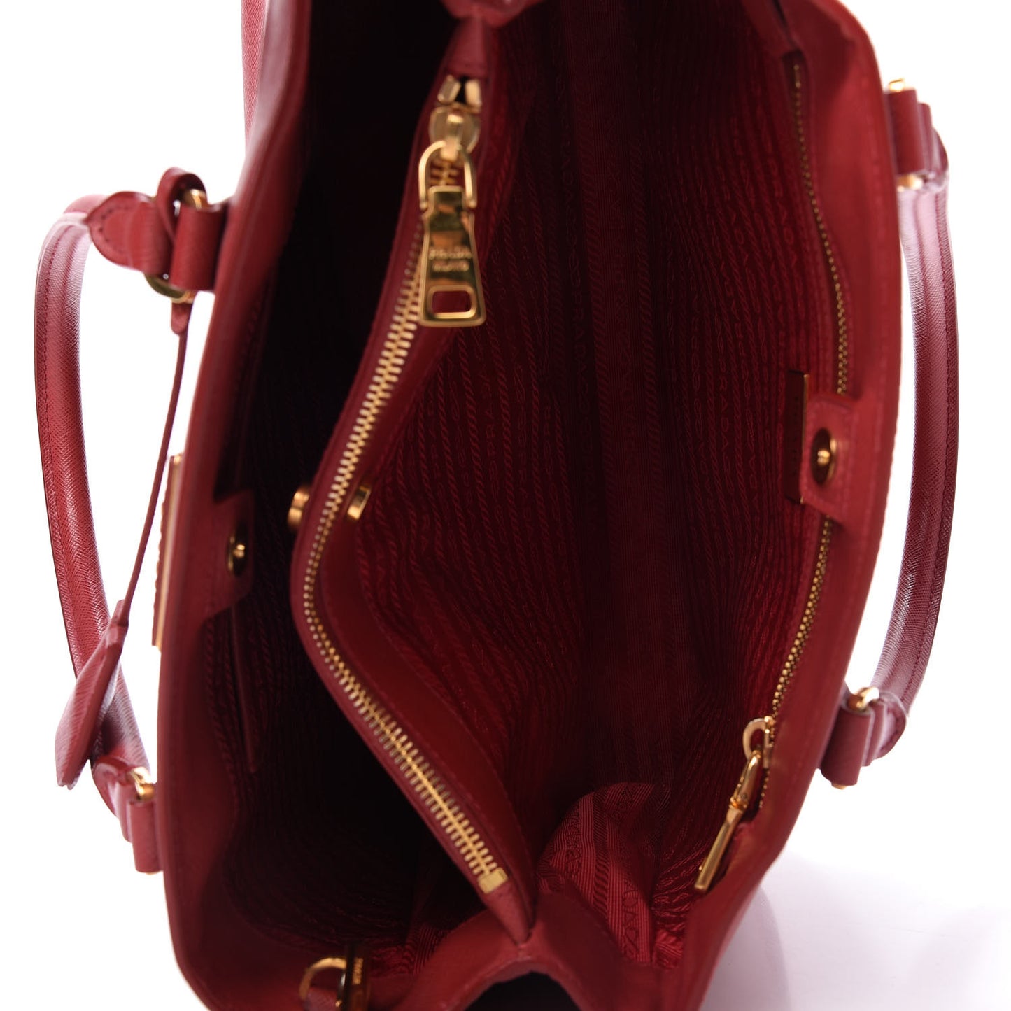 Saffiano Lux Medium Tote Fuoco