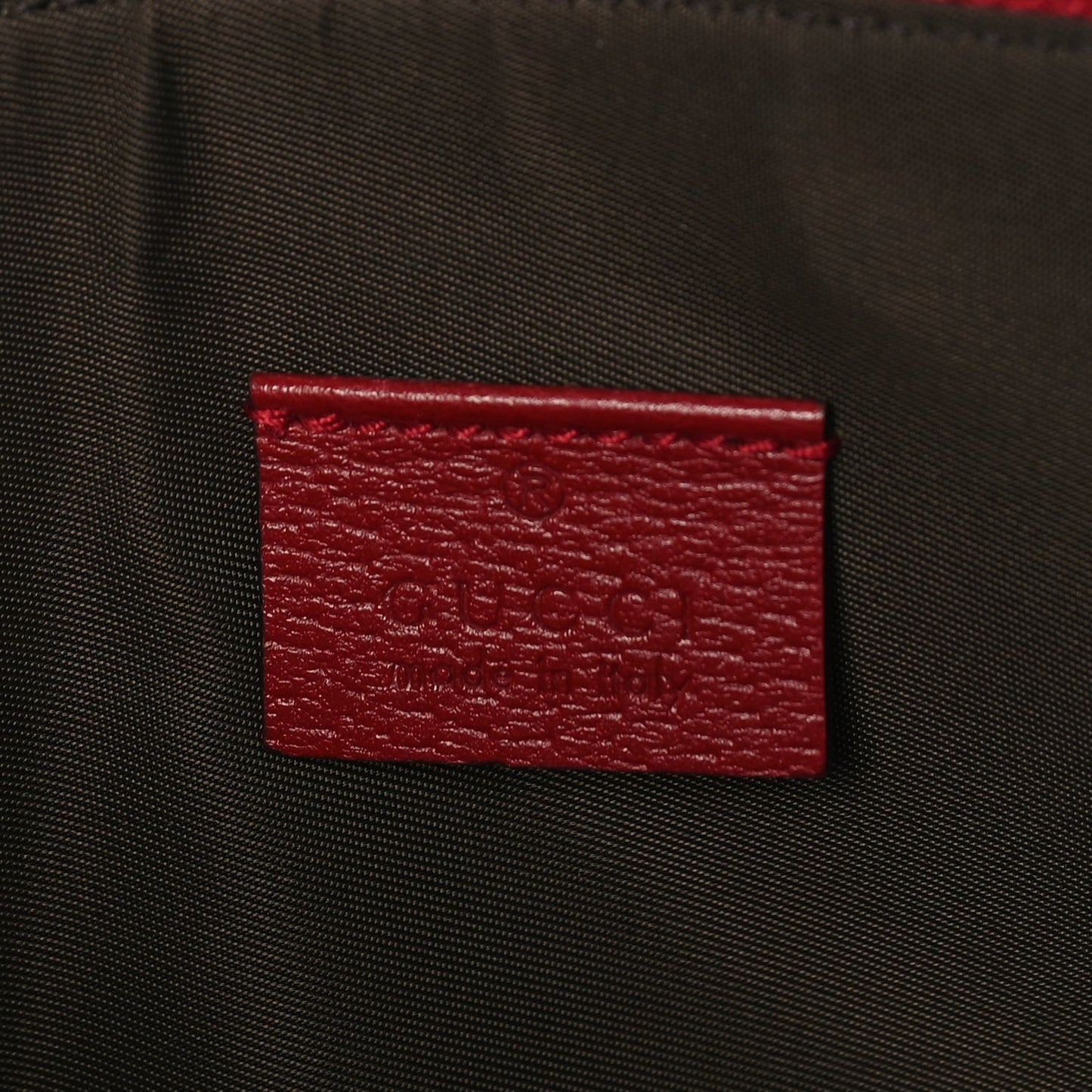 GG Supreme Monogram Tian Large Zip Pouch Beige Multicolor Red