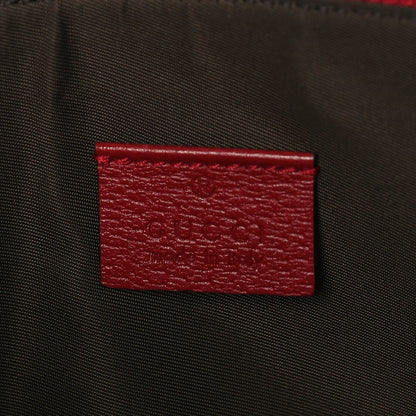 Gucci GG Supreme Monogram Tian Large Zip Pouch Beige Multicolor Red 7 of 7