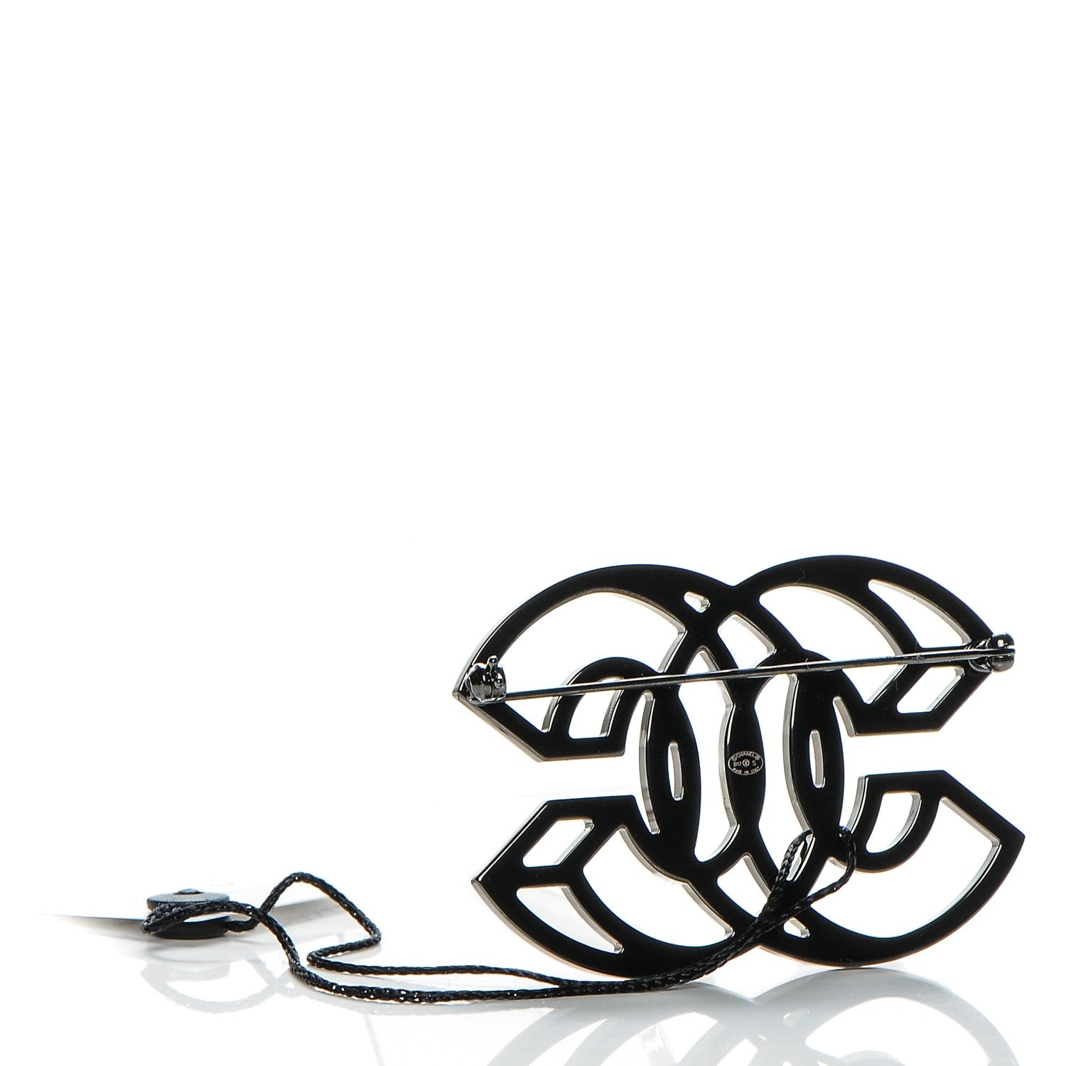 Chanel Crystal CC Brooch Red 3 of 4