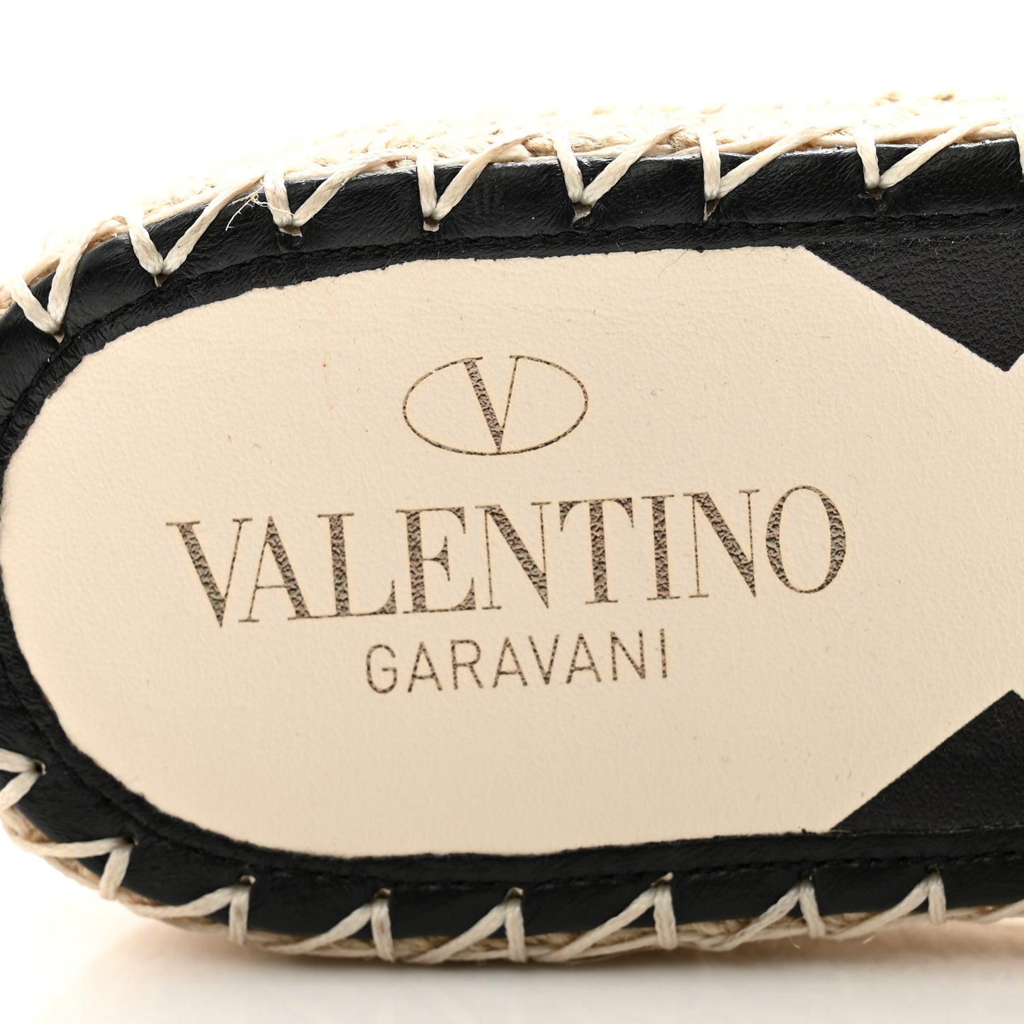 Canvas Giraffe Rockstud Espadrille Flat Slide Sandals 39 Black White