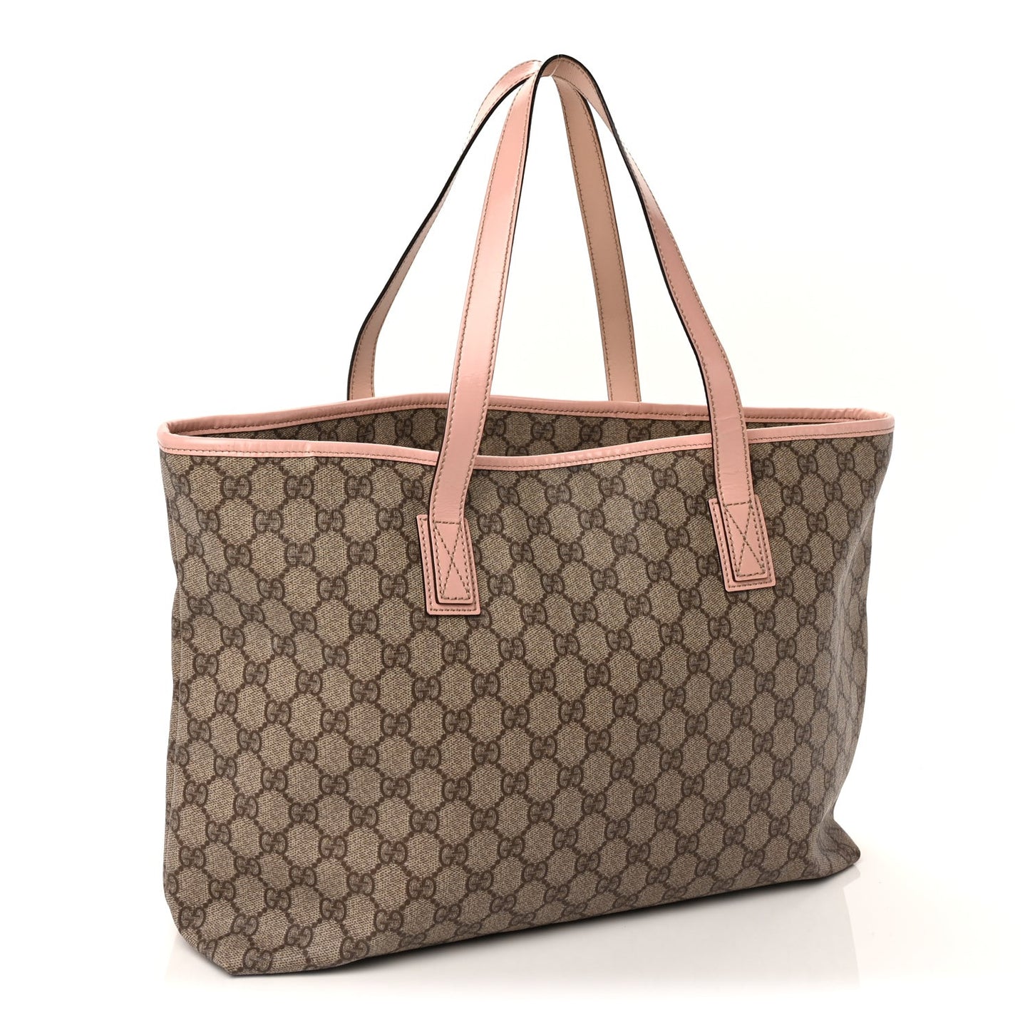 GG Supreme Monogram Medium Zippered Shopping Tote Pink