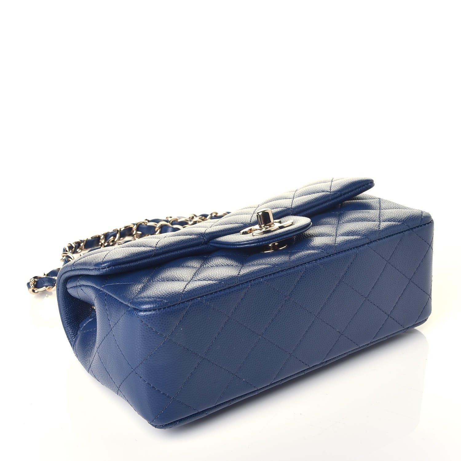 Chanel Caviar Quilted Mini Rectangular Flap Blue 4 of 10