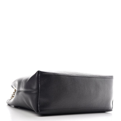 Gucci Pebbled Calfskin Medium Soho Chain Shoulder Bag Black 4 of 9