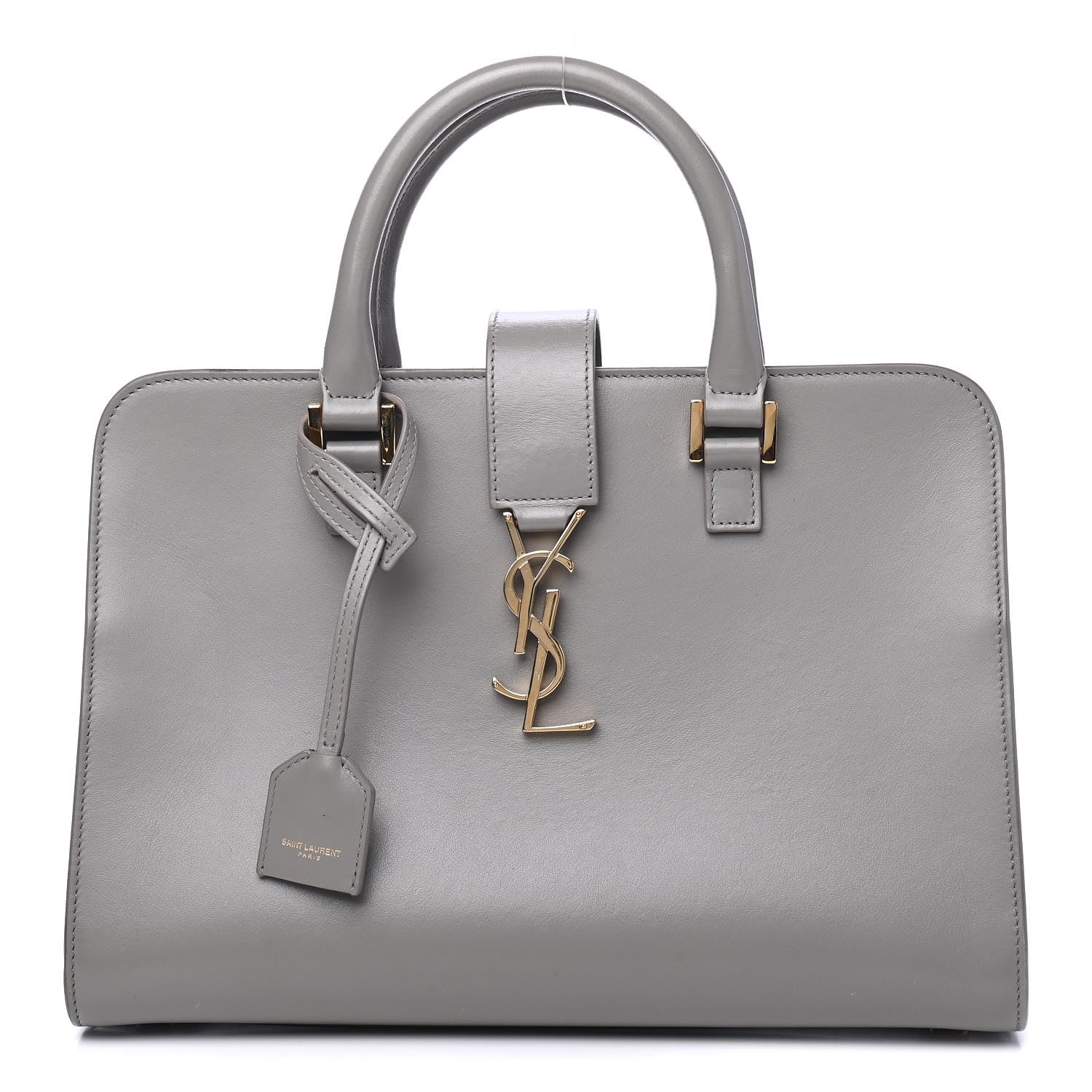 Saint Laurent Calfskin Small Monogram Cabas Fog 1 of 7