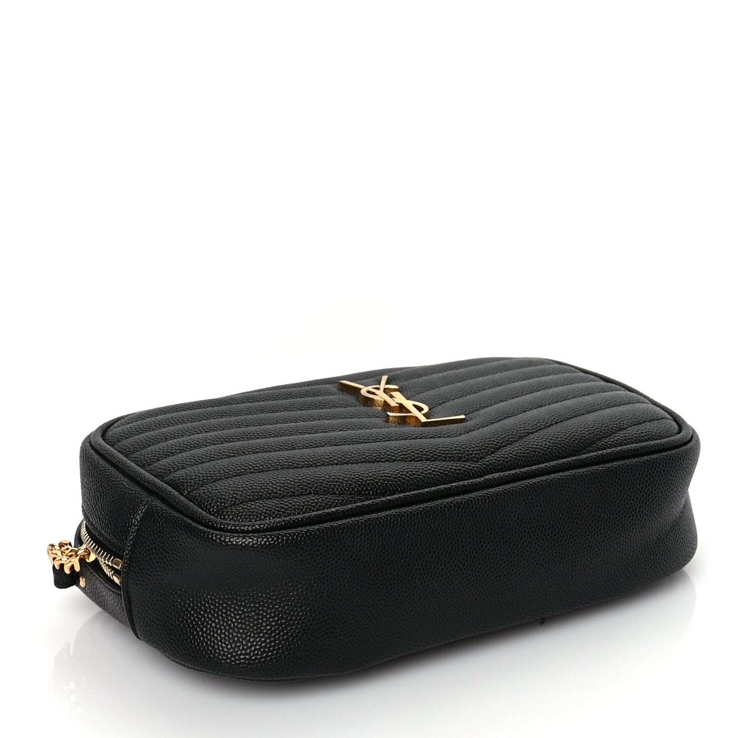 Saint Laurent Grain De Poudre Matelasse Monogram Mini Lou Camera Bag Black 3 of 9