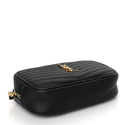 Saint Laurent Grain De Poudre Matelasse Monogram Mini Lou Camera Bag Black 3 of 9