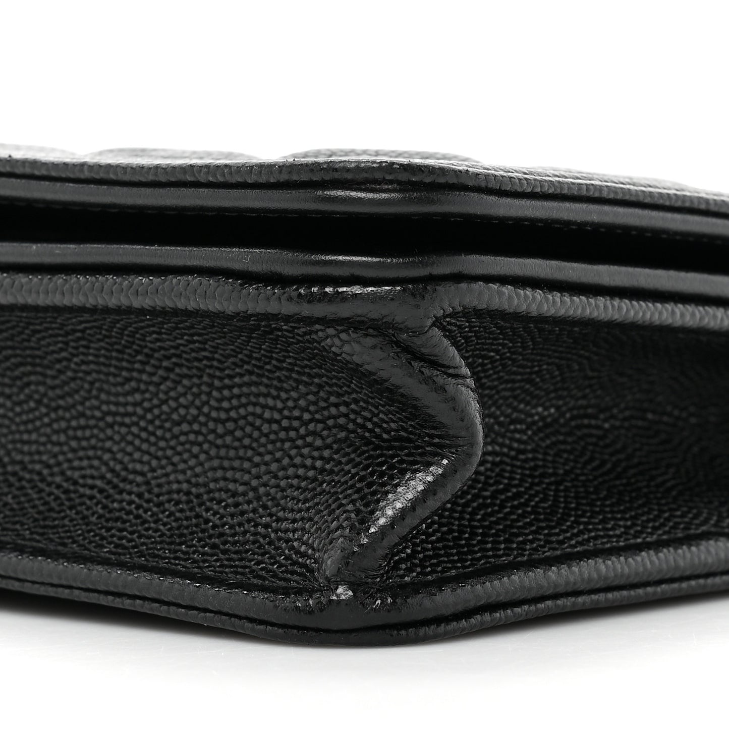 Caviar Quilted Boy Wallet On Chain WOC Black