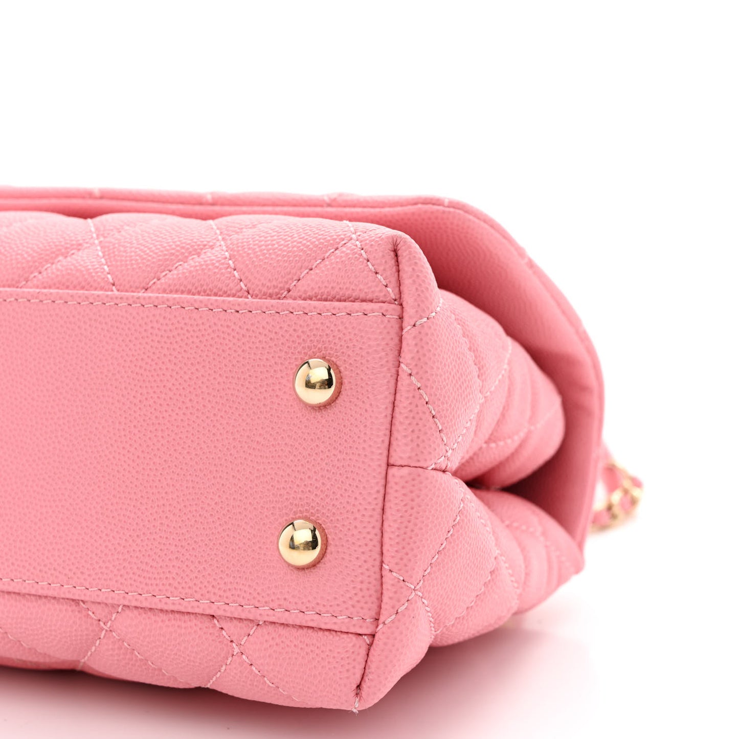 Caviar Quilted Mini Coco Handle Flap Pink
