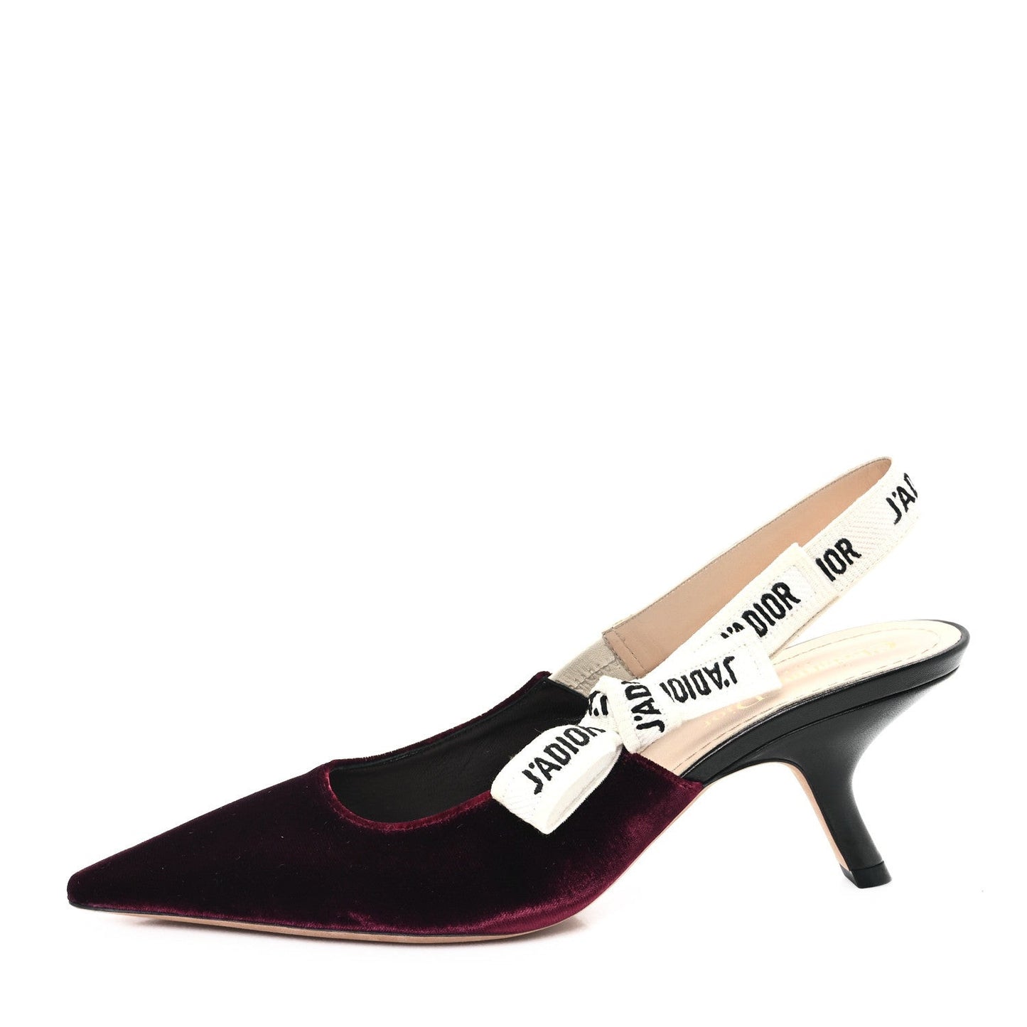 Velvet Ribbon J'Adior Slingback 65mm Pumps 39 Deep Amaranth