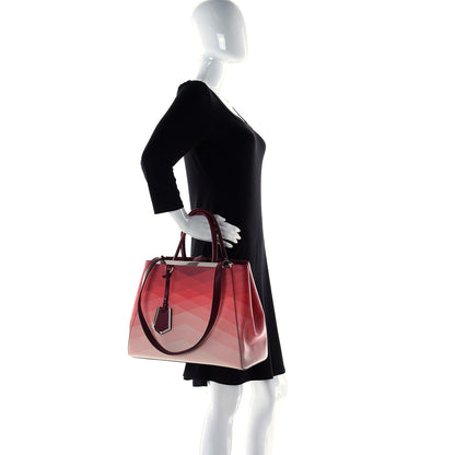 Fendi Vitello Elite Geometric Degrade Regular 2Jours Tote 3 of 15