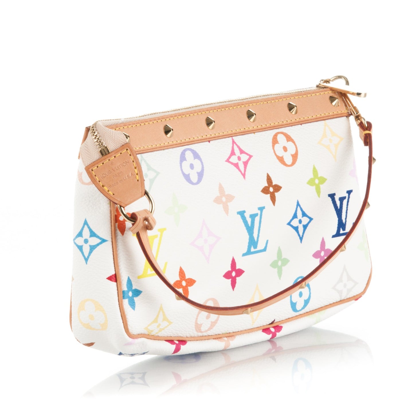 Monogram Multicolor Pochette Accessories White