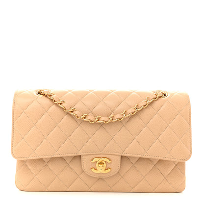 Chanel Caviar Quilted Medium Double Flap Beige 1 of 11