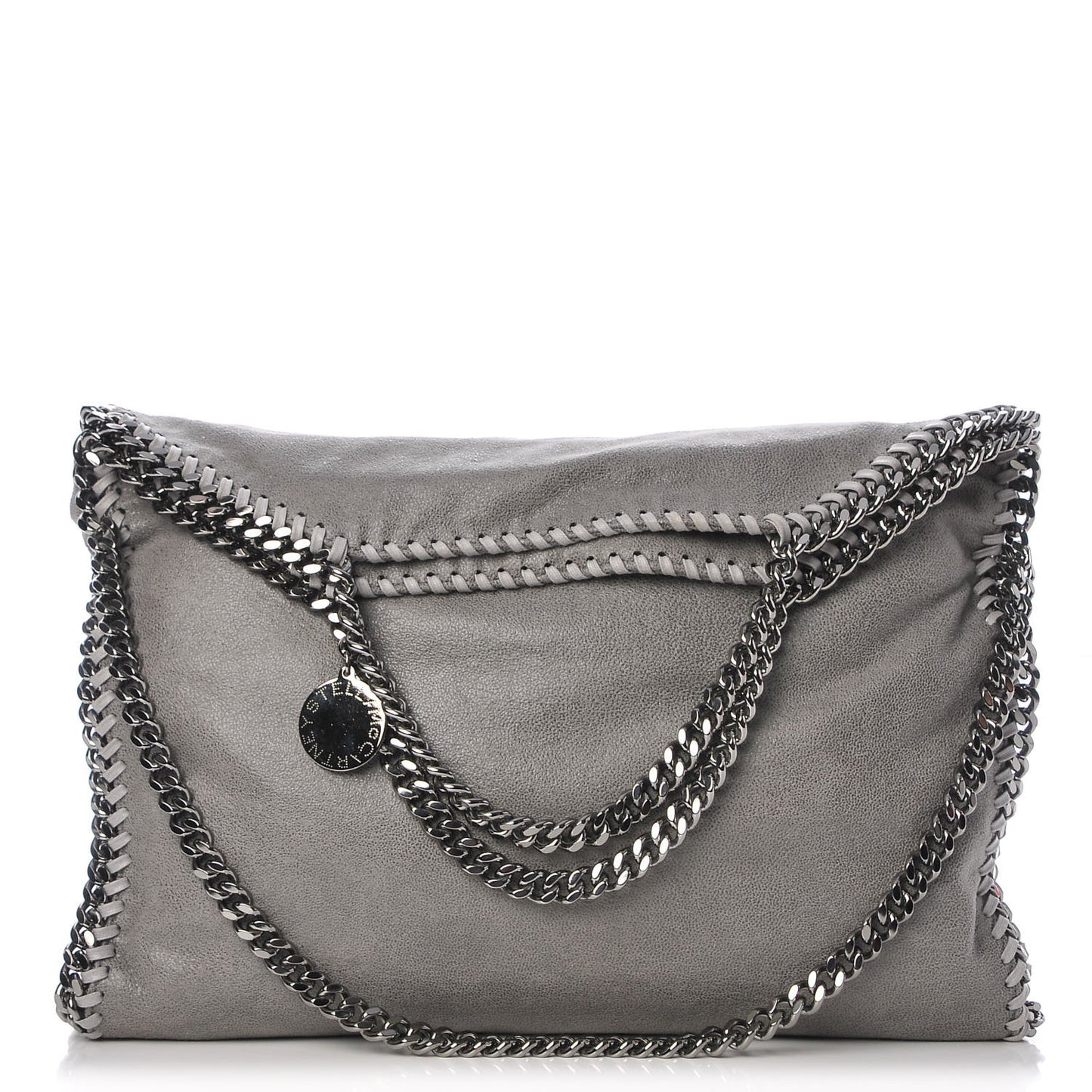 Shaggy Deer Falabella Fold Over Tote Grey