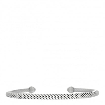 David Yurman Sterling Silver 18K Yellow Gold 4mm Cable Classics Bracelet 2 of 4