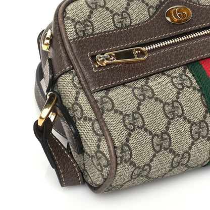 Gucci GG Supreme Monogram Web Mini Ophidia Shoulder Bag Brown 7 of 8