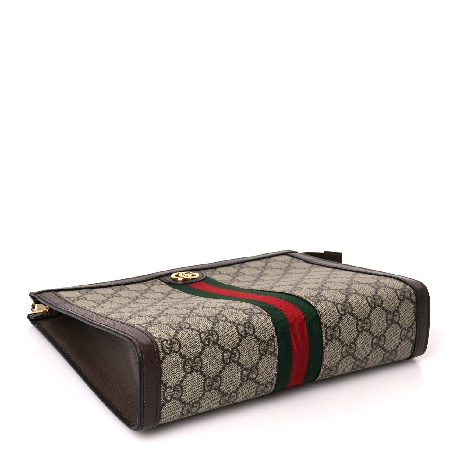 Gucci GG Supreme Monogram Web Ophidia Pouch Brown 4 of 7