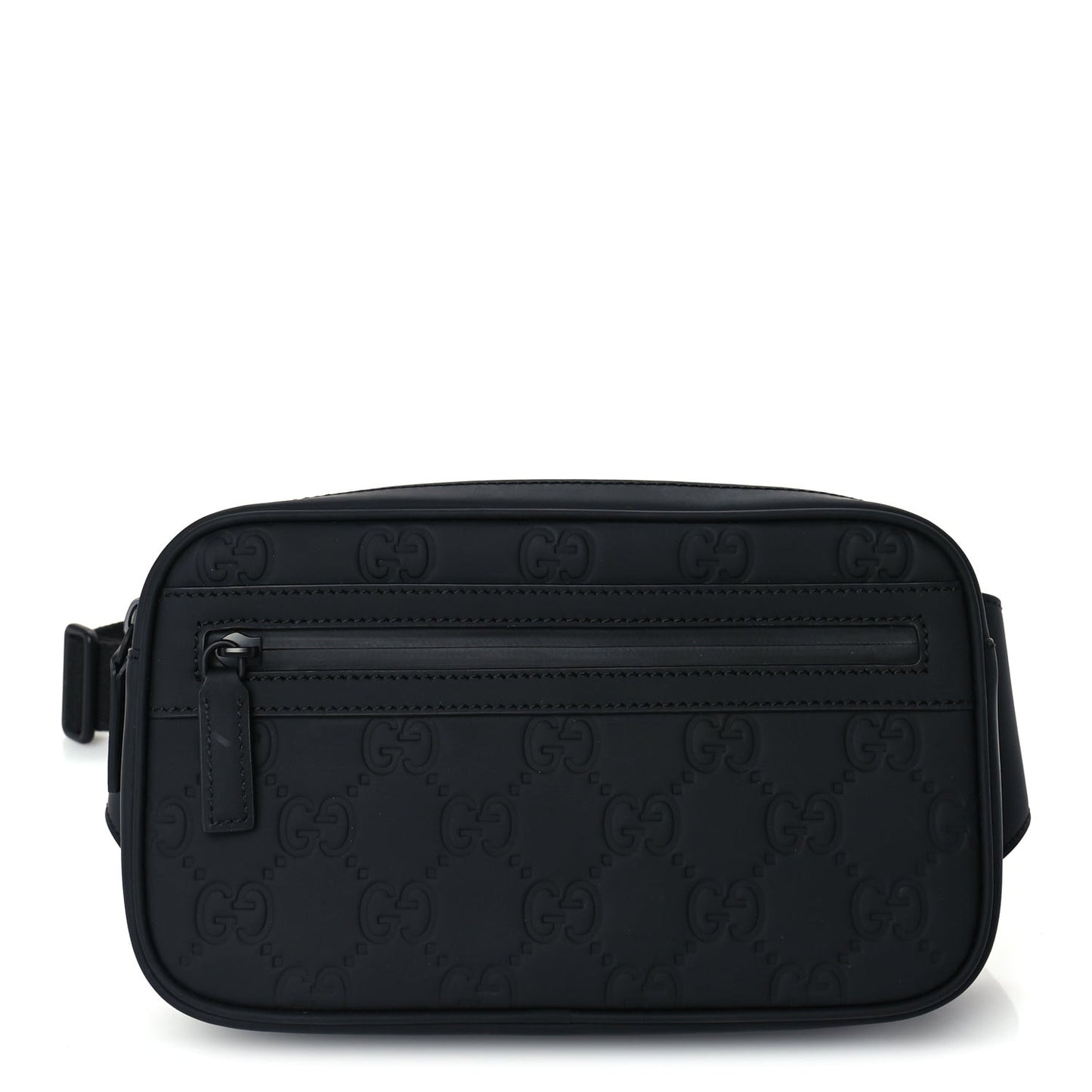 Rubber Effect Monogram GG Waist Belt Bag  Black