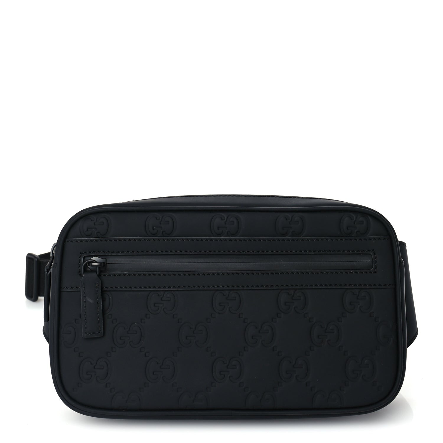 Gucci Rubber Effect Monogram GG Waist Belt Bag  Black 1 of 8