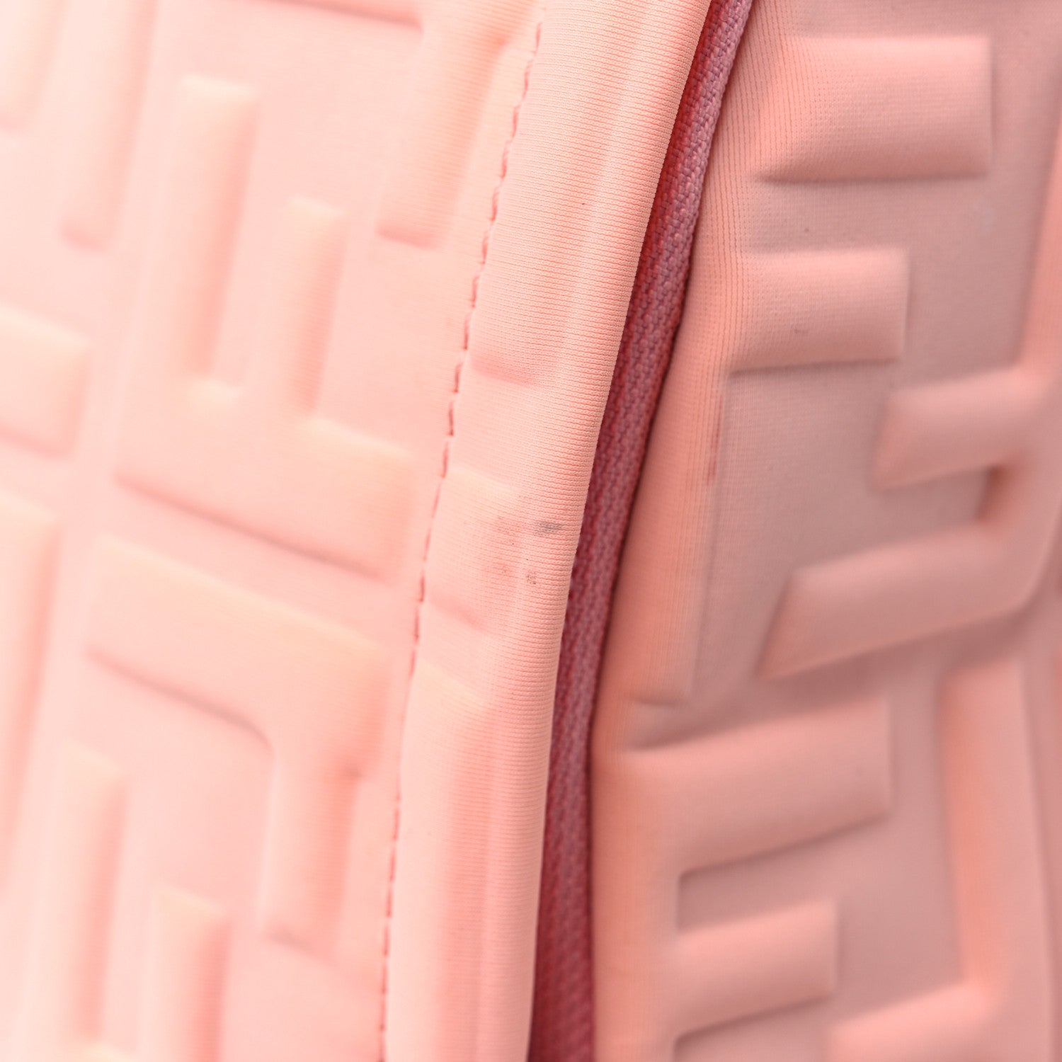 Fendi Econyl Nylon Lycra Vitello Seta FF Embossed Kids Backpack Pink 12 of 13