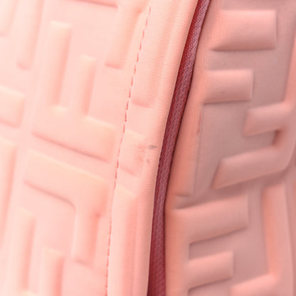 Fendi Econyl Nylon Lycra Vitello Seta FF Embossed Kids Backpack Pink 12 of 13