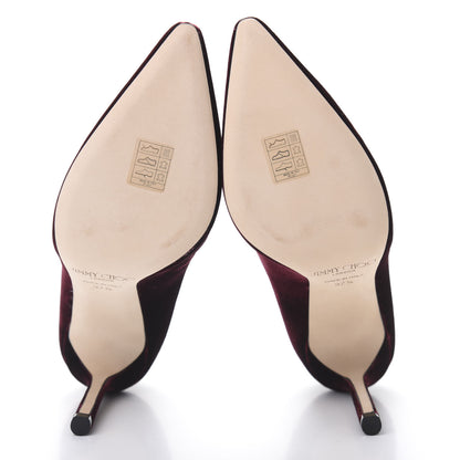Jimmy Choo Velvet Romy 100 Pumps 37.5 Bordeaux 5 of 10