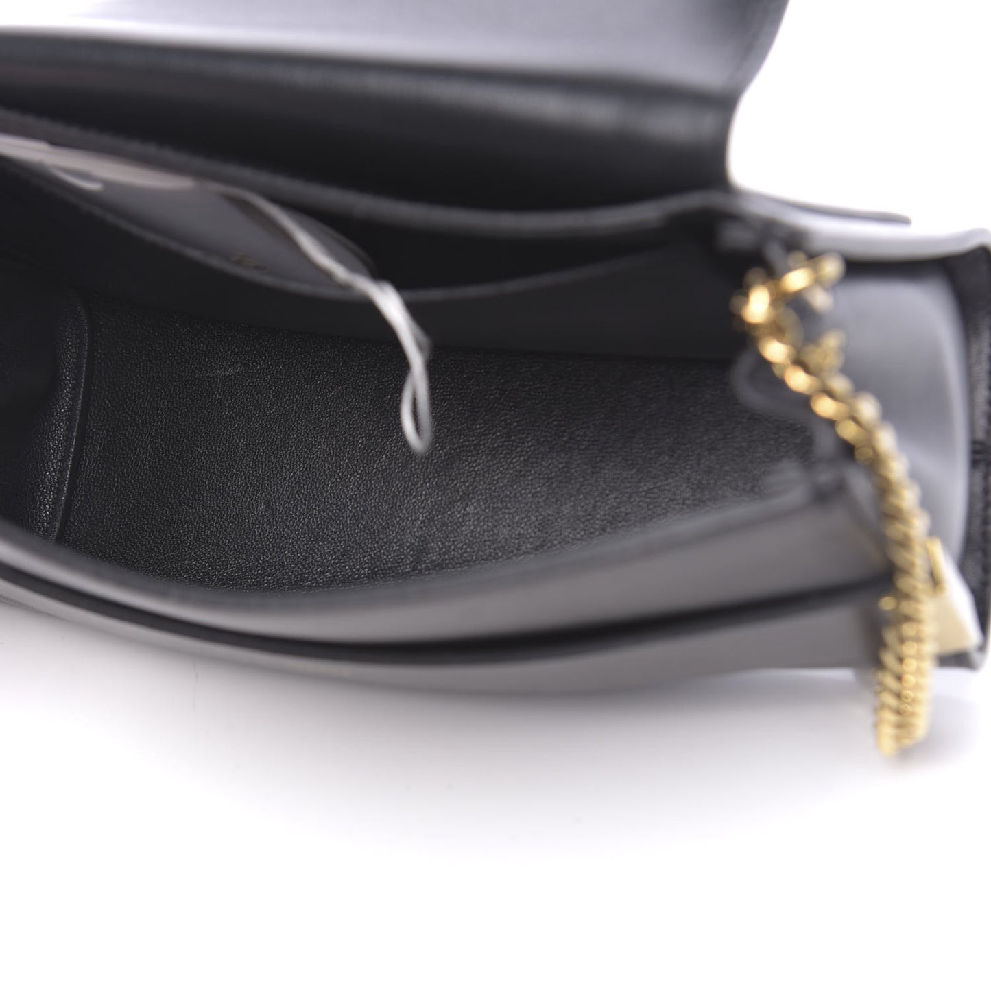 Lambskin Medium Elle Chain Clutch Black