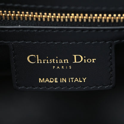 Christian Dior Technical Canvas Macro Houndstooth Medium Caro Bag Black White 6 of 10