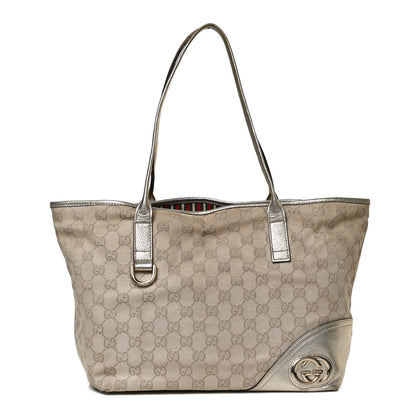 Gucci Monogram Medium New Britt Tote Gold 1 of 10