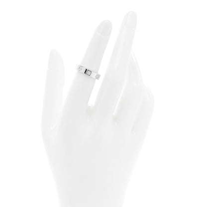 Cartier 18K White Gold Diamond 4mm LOVE Wedding Band Ring 51 5.75 2 of 4