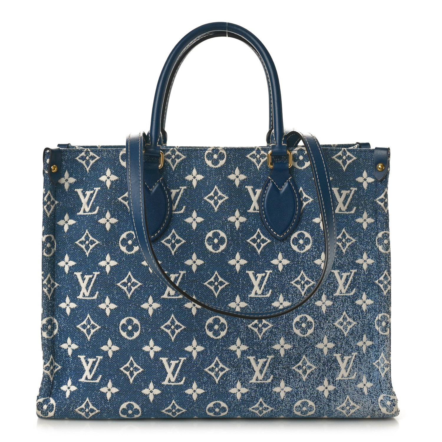 Louis Vuitton Monogram Jacquard Denim Onthego MM Bleu 1 of 9