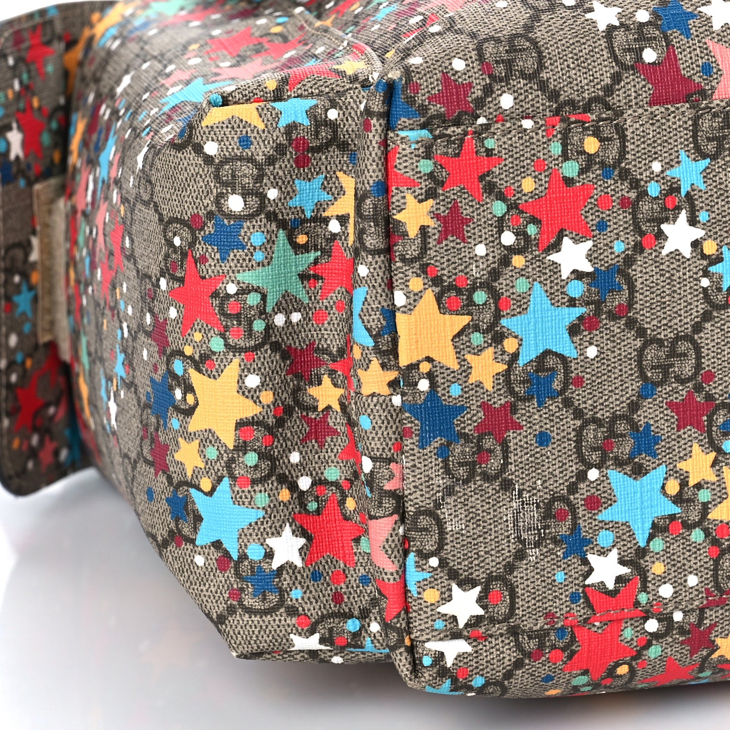 GG Supreme Monogram Star Print Diaper Bag Blue Multicolor