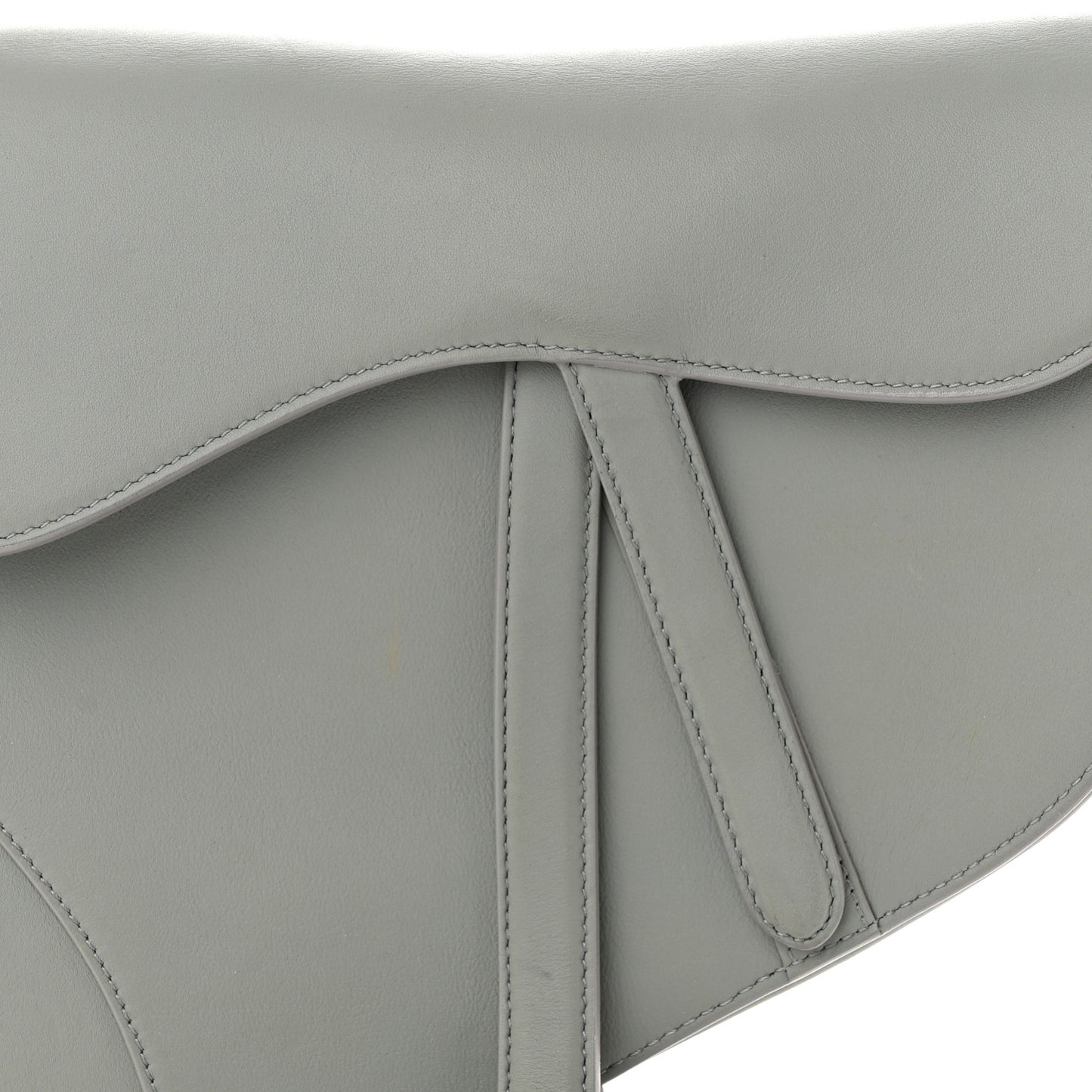 Ultra Matte Calfskin Saddle Bag Grey