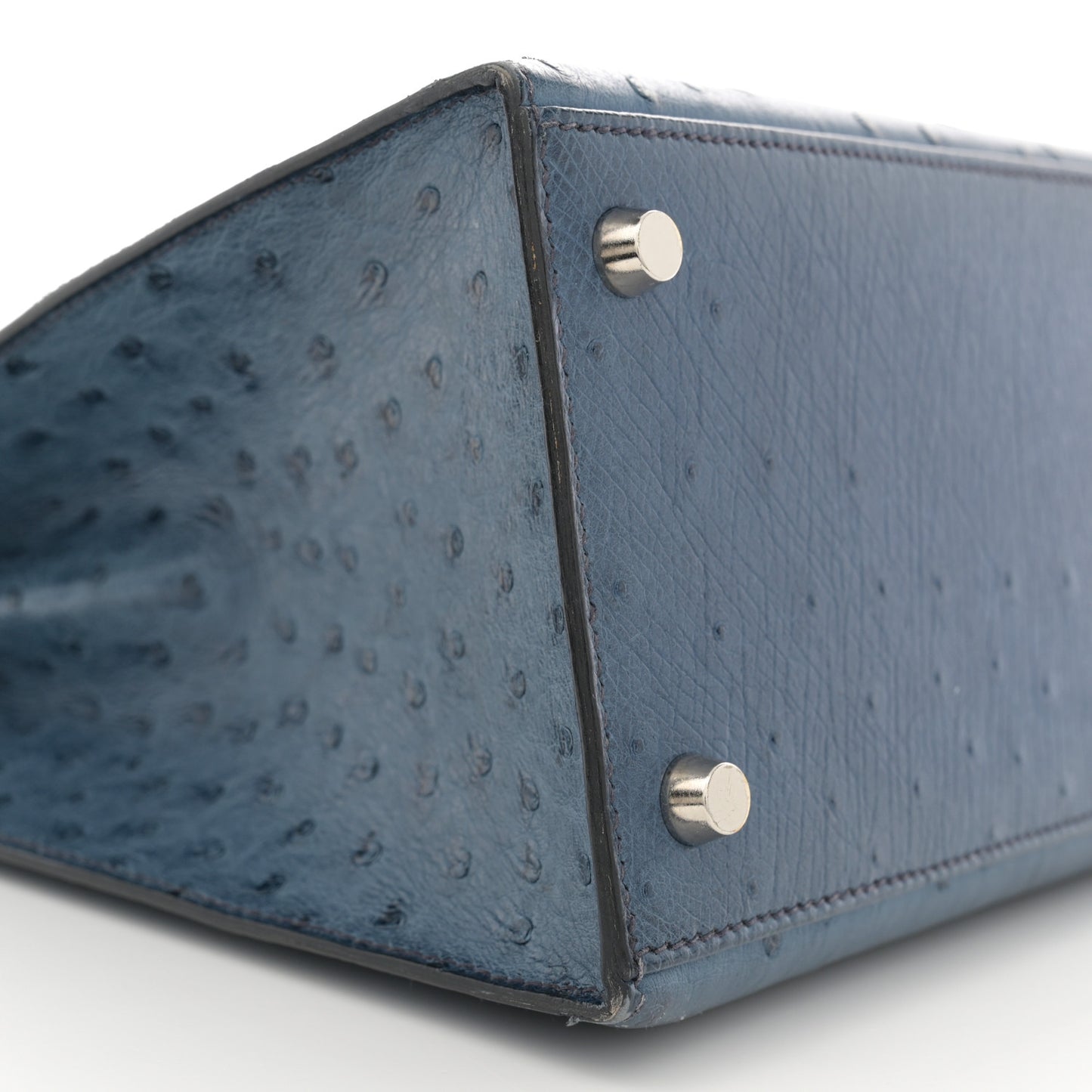 Ostrich Kelly Sellier 28 Bleu Roi