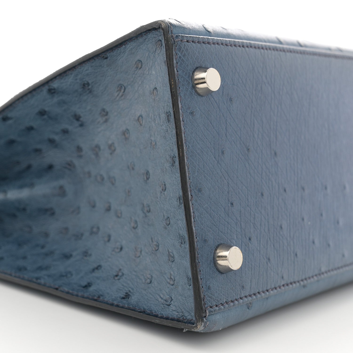 Hermes Ostrich Kelly Sellier 28 Bleu Roi 9 of 14