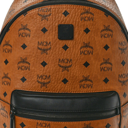 MCM Visetos Small Stark Backpack Cognac Black 8 of 10
