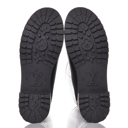 Louis Vuitton Rubber Embossed Monogram Splash Rain Boots 39 Black 5 of 7