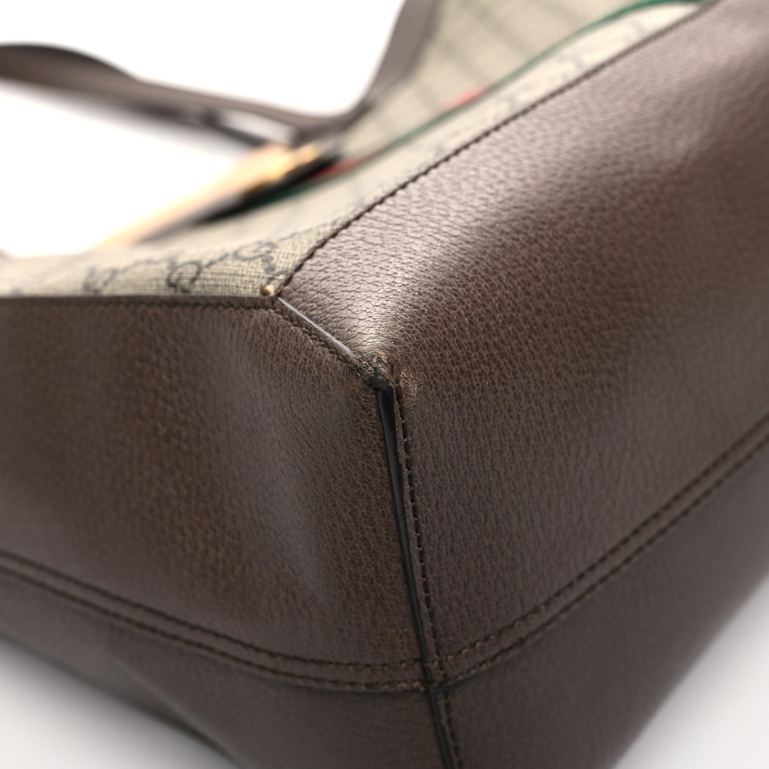 Gucci GG Supreme Monogram Web Ophidia Tote Brown 9 of 13