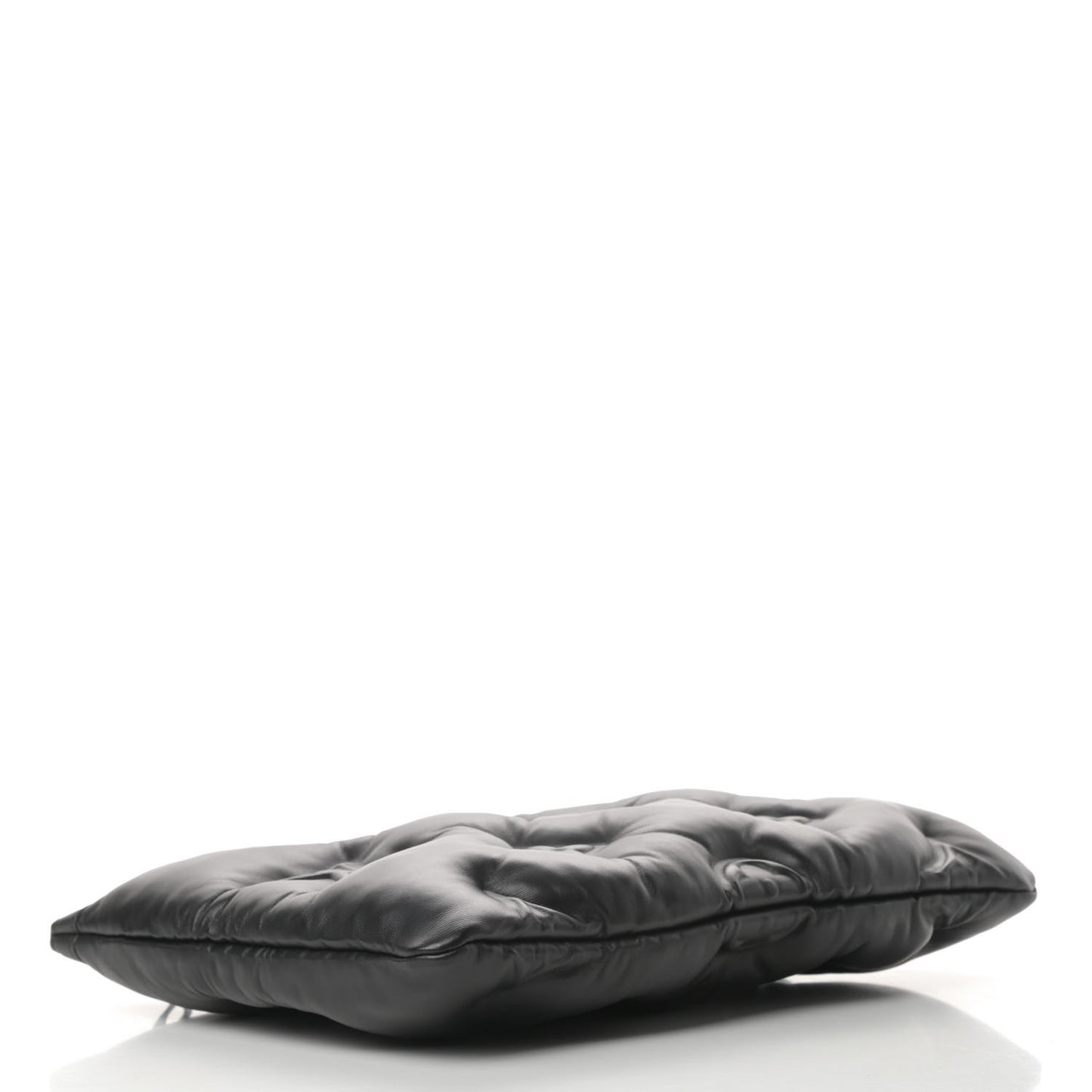 Lambskin Puffer A4 Pouch Black