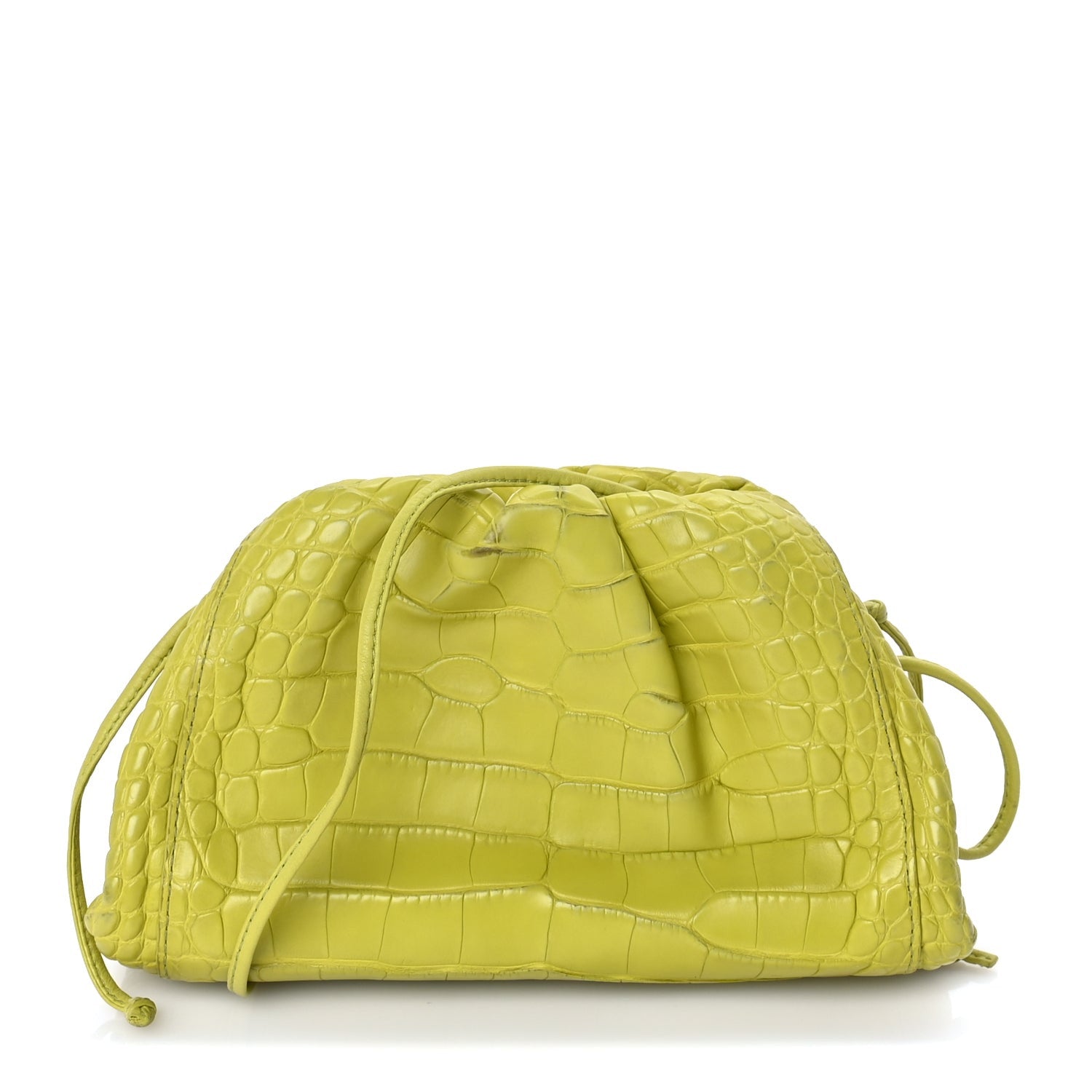 Bottega Veneta Crocodile The Mini Pouch Clutch Kiwi 1 of 7