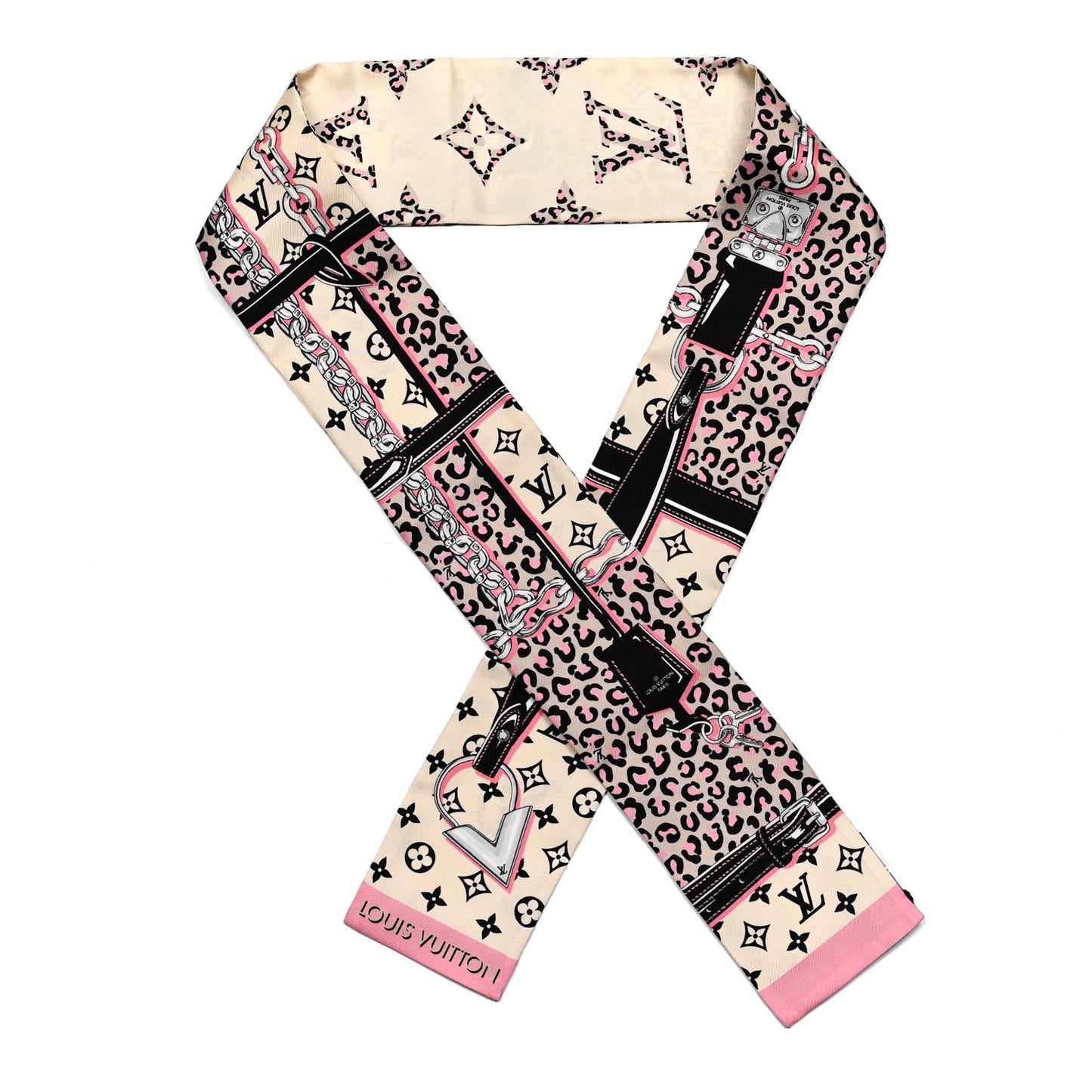 Silk Monogram Wild At Heart Bandeau Cream