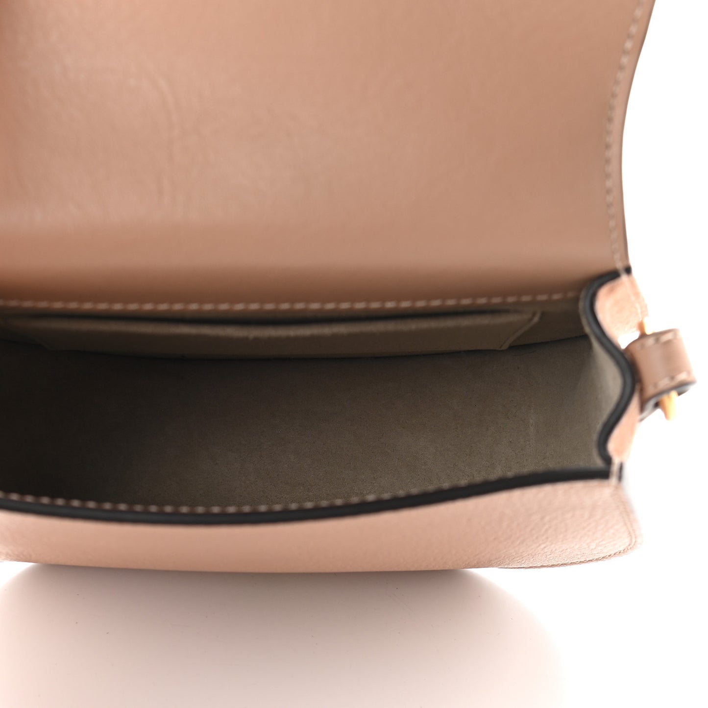 Calfskin Suede Small Nile Bracelet Bag Biscotti