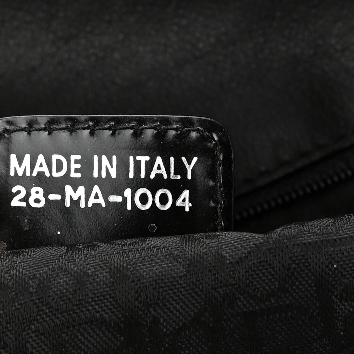 Patent Crystal Embellished Canvas Lips Print Tote Black Multicolor