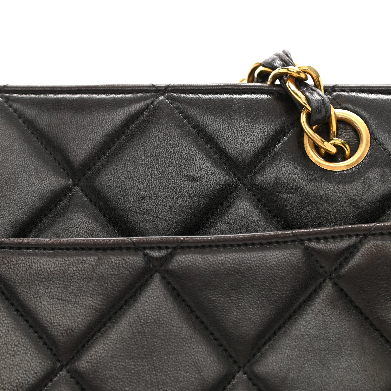 Chanel Lambskin Quilted Shoulder Bag Black 13 of 20