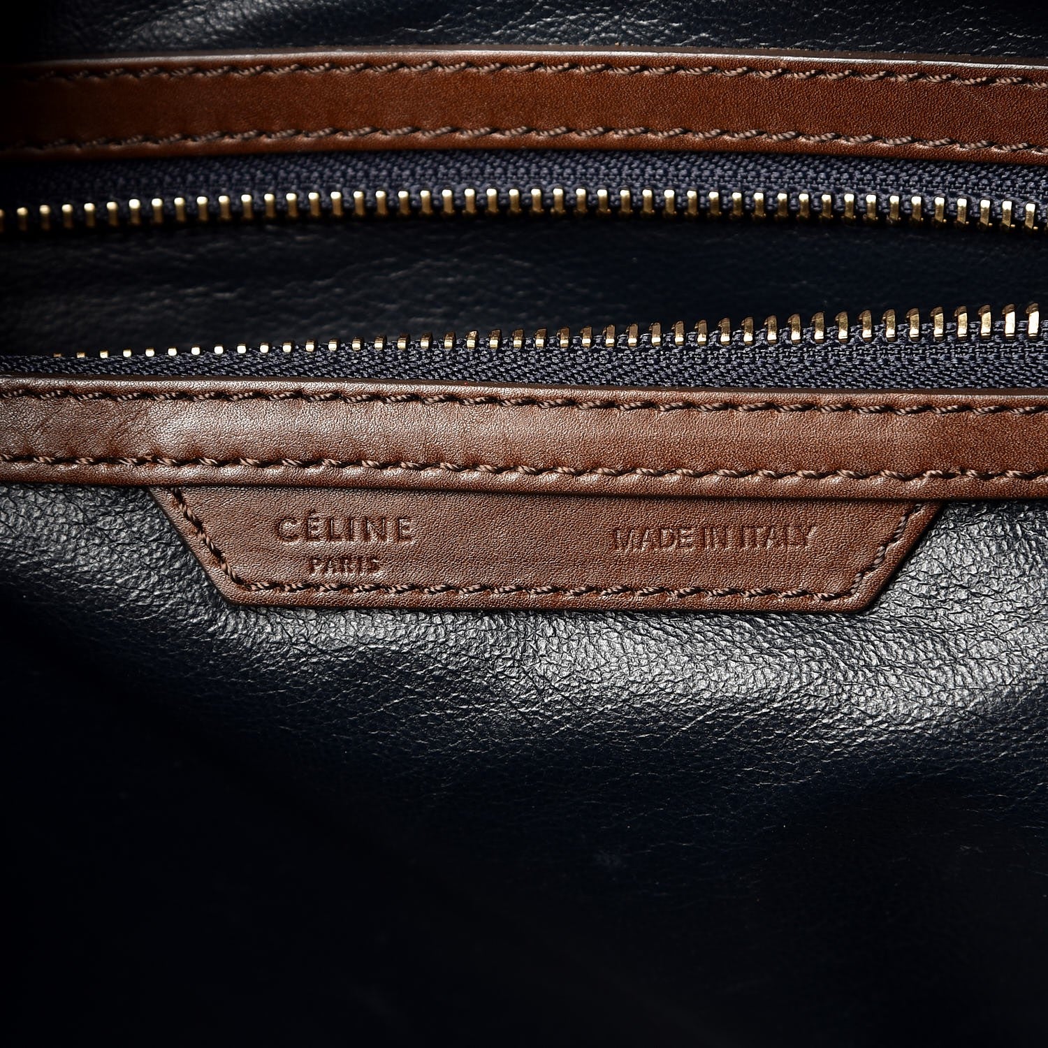 Celine Smooth Calfskin Mini Tri-Color Luggage Navy 6 of 13